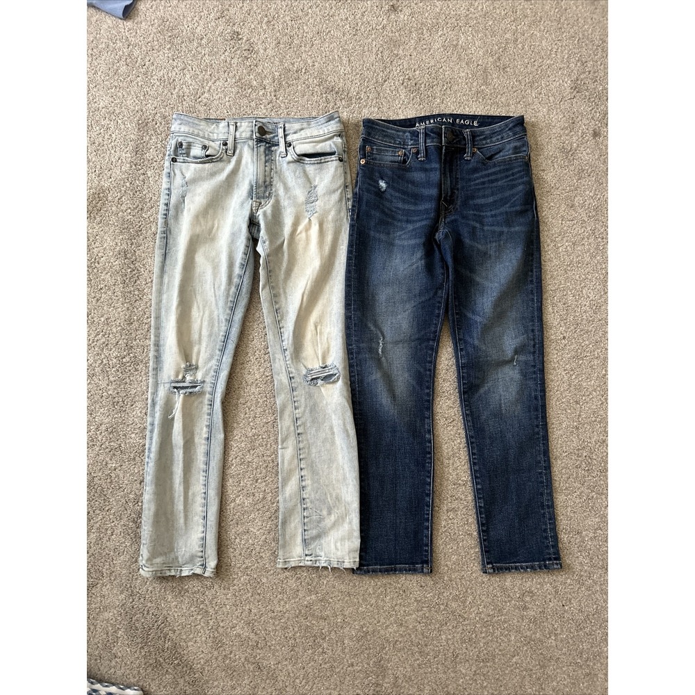 American‎ Eagle Mens Blue Jeans 26x28 Slim Next Level Flex /extreme Flex Bundle